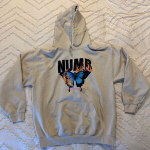 Tan “Numb” Graphic Hoodie